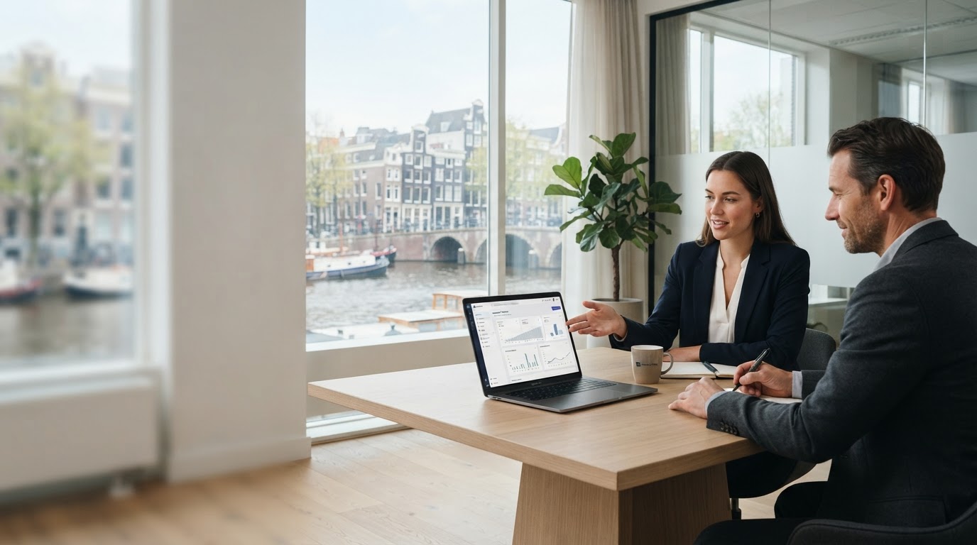 Torqemin Alvurex dashboard met netwerk van data-analyses voor financiële besluitvorming
